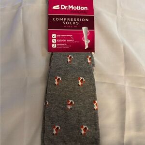 Cat’s Meow design Gray Compression Socks by Dr. Motion - NWT
